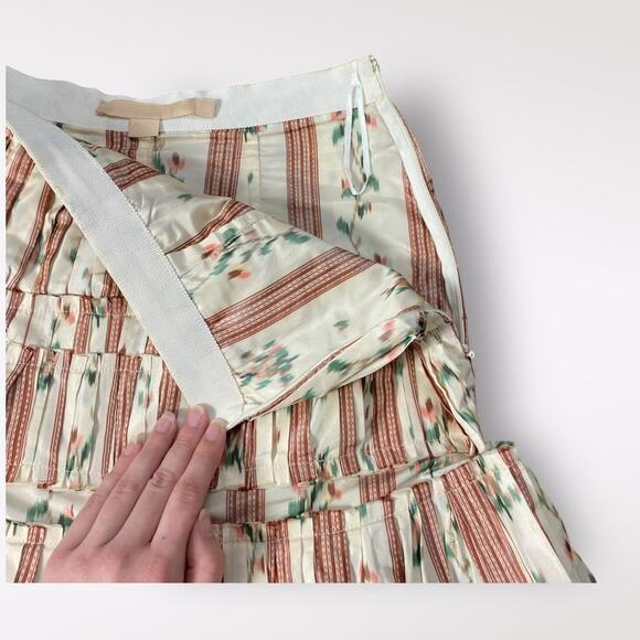 Brock Collection Ophelie Runway SS19 Silk Blend Midi Skirt Size 2 Italian Luxury - Picture 7 of 11